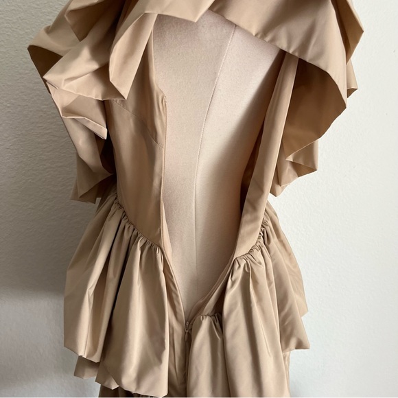 H&M Conscious Exclusive Ruffled One Shoulder Cocktail Mini Dress Holiday - Picture 10 of 14